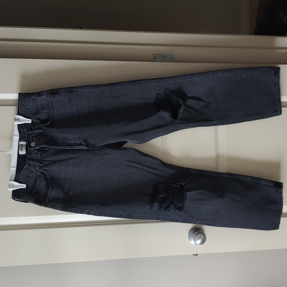 Agolde Charcoal Black High-Rise Denim Jeans